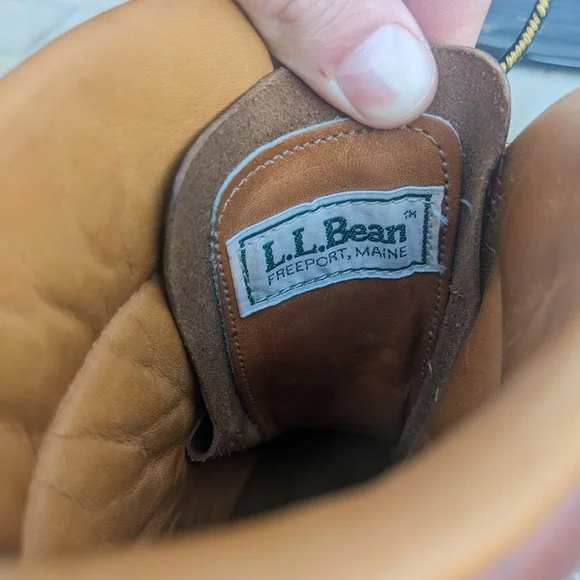 LL Bean Vintage Leather Work Boots Made in USA - Picture 3 of 7